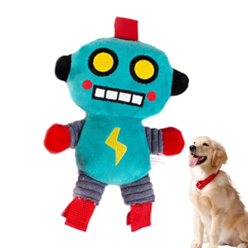 Bexdug Kauspielzeug für Hunde, Kauspielzeug für Hunde - Pet Toys Quietschendes Plüschspielzeug mit Sound | Roboter-weiches Hunde-Beißspielzeug, Plüsch-Hunde-Kauspielzeug für kleine Hunde, Haustiere von Bexdug