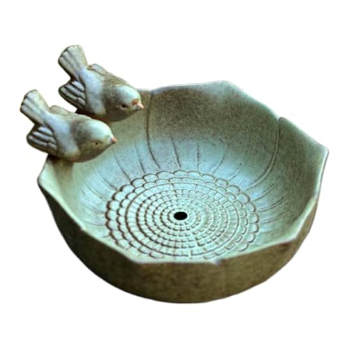 Bexdug Keramik-Vogeltränke, Vogeltränke für den Außenbereich, Boden-Futternapf, künstlerische Vogeltränke, Hofdekoration für Kolibris, Schmetterlinge, Eichhörnchen Bexdug Keramik-Vogeltränke, Vogeltränke für den Außenbereich, Boden-Futternapf, künstlerische Vogeltränke, Hofdekoration für Kolibris, Schmetterlinge, Eichhörnchen von Bexdug