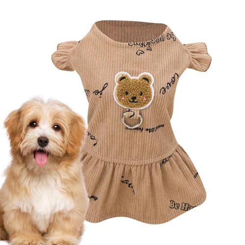 Bexdug Kleines Hundekleid, Kostüm für Hunde | Hundekostüm mit Cartoon-Bärenmuster aus Polyester - Tägliche Hundekleidung, Bequeme, modische, weiche Haustierkleidung für kleine Hunde, Welpen, Bexdug Kleines Hundekleid, Kostüm für Hunde | Hundekostüm mit Cartoon-Bärenmuster aus Polyester - Tägliche Hundekleidung, Bequeme, modische, weiche Haustierkleidung für kleine Hunde, Welpen, von Bexdug