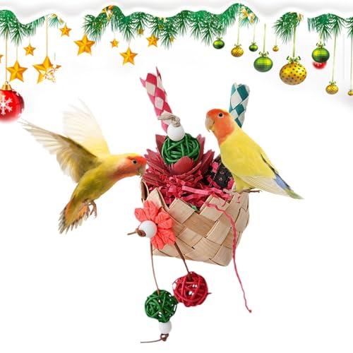 Bexdug Natürliches Vogelspielzeug, buntes Papageienkäfig-Spielzeug – leuchtende Farben für mittelgroße Papageien, Sittiche, Nymphensittiche, Wellensittiche und Unzertrennliche Bexdug Natürliches Vogelspielzeug, buntes Papageienkäfig-Spielzeug – leuchtende Farben für mittelgroße Papageien, Sittiche, Nymphensittiche, Wellensittiche und Unzertrennliche von Bexdug