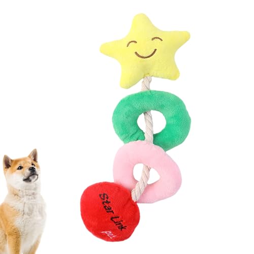 Bexdug Pet Bite Quietschspielzeug - Sternförmiges Kauspielzeug für Hunde - Reißfestes Kauspielzeug für Hunde mit quietschendem Klang, Geschenk für mittelgroße Hunde von Bexdug