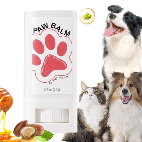 Bexdug Pfotenbalsam, Hundepfotenwachs - Hundepfotenwachs für trockene Pfoten - 20 g natürlicher, wirksamer und sicherer Cremebutter-Pfotenbalsam für Katzenhunde, schützt und heilt trockene, rissige Bexdug Pfotenbalsam, Hundepfotenwachs - Hundepfotenwachs für trockene Pfoten - 20 g natürlicher, wirksamer und sicherer Cremebutter-Pfotenbalsam für Katzenhunde, schützt und heilt trockene, rissige von Bexdug