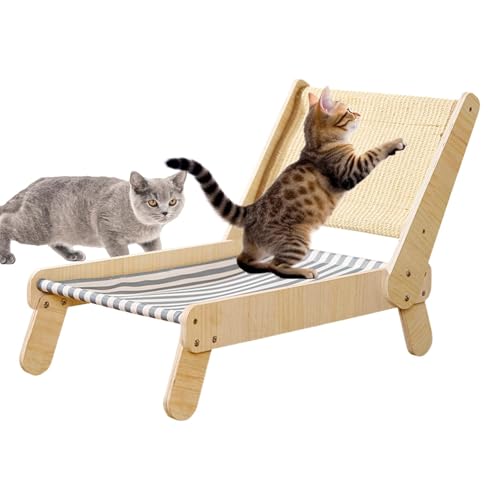Bexdug Sisal Cat Hängematte, Sisal Cat Lounger - Natural Sisal Cat Scratch Stuhl | 4-Position einstellbare große Lounge für kleines und mittleres Kätzchen Bexdug Sisal Cat Hängematte, Sisal Cat Lounger - Natural Sisal Cat Scratch Stuhl | 4-Position einstellbare große Lounge für kleines und mittleres Kätzchen von Bexdug