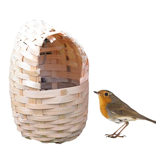 Bexdug Vogelhaus - Hängende Nistkästen für Vögel - Handgewebtes Vogelhaus aus natürlichem Bambus für Gartenfenster und Terrasse von Bexdug