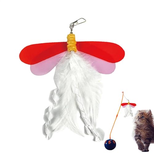 Federspielzeug, Libellenförmige Katzenspielzeug, interaktives Kätzchen-Spielzeugstab, Haustierzubehör, Katzenspielzeug, Federersatz für Kätzchen, Indoor-Katzen, kleine Haustiere Spielen Federspielzeug, Libellenförmige Katzenspielzeug, interaktives Kätzchen-Spielzeugstab, Haustierzubehör, Katzenspielzeug, Federersatz für Kätzchen, Indoor-Katzen, kleine Haustiere Spielen von Bexdug
