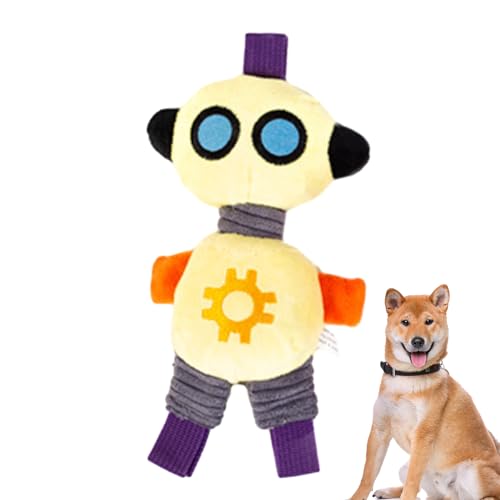 Haustier-Plüsch-Soundspielzeug, Hunde-Quietschspielzeug - Plüsch-Quietschspielzeug für Hunde - Roboter-weiches Hunde-Beißspielzeug, Plüsch-Hunde-Kauspielzeug für kleine Hunde, Haustiere, Katzen Bexdug von Bexdug