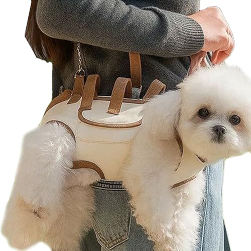 Hunde-Wanderrucksack, Hunderucksack mit Snack-Tasche, tragbarer Haustier-Tragebedarf, verstellbare Ausflugstasche für Outdoor, Spaziergänge, Reisen, Wandern, Auto, Fahrrad, beruhigend, Camping Hunde-Wanderrucksack, Hunderucksack mit Snack-Tasche, tragbarer Haustier-Tragebedarf, verstellbare Ausflugstasche für Outdoor, Spaziergänge, Reisen, Wandern, Auto, Fahrrad, beruhigend, Camping von Bexdug