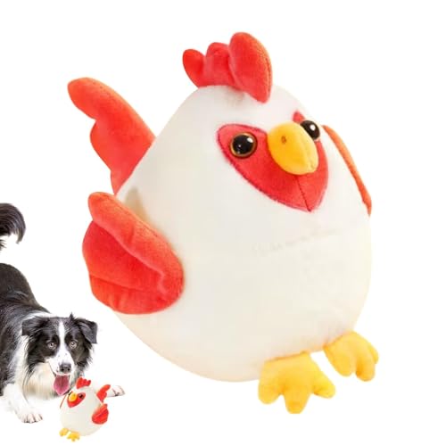 Interaktiver Hundeball aus Plüsch, intelligenter Hüpfball, Cartoon-Huhn-Plüschspielzeug, wiederaufladbarer Quietscher, bewegliches springendes Hundespielzeug, interaktives für Welpen, kleine, Interaktiver Hundeball aus Plüsch, intelligenter Hüpfball, Cartoon-Huhn-Plüschspielzeug, wiederaufladbarer Quietscher, bewegliches springendes Hundespielzeug, interaktives für Welpen, kleine, von Bexdug