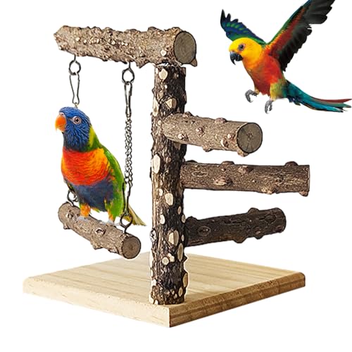 Papageienbarschständer | Papageienständer aus Holz | Natürlicher Papageiensitz, Rutschfester Vogelsitz, langlebiger Vogelbaum für Vögel, Wellensittiche, Sittiche Bexdug von Bexdug
