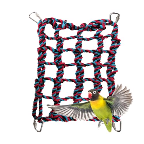 Vogelkletterleiter, Sittichleiternetz | Wiederverwendbares buntes Kletternetz für Papageien | Papageien-Kletterhängematte zur Verbesserung der Beweglichkeit von Eichhörnchen, Igeln, Frettchen, Bexdug von Bexdug