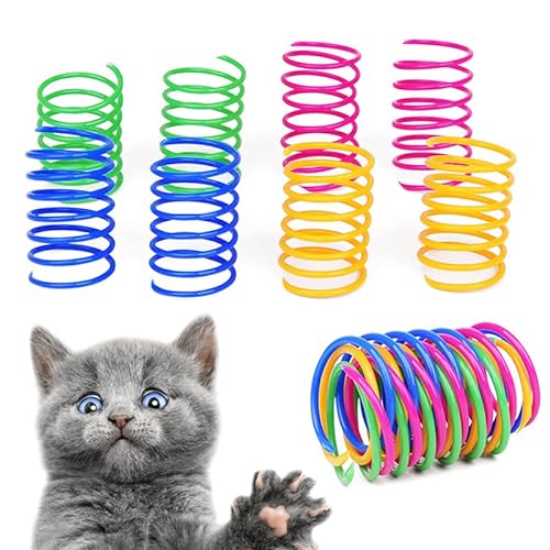 BeyBoss Honouryou@ 20pcs Langlebige Bunte Plastikfedern Katzen Haustier Spielzeugspiralfedern von BeyBoss
