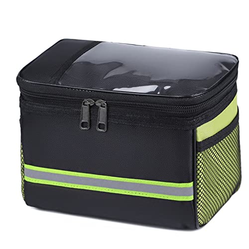 Fahrradkorb, Fahrradkorb Fahrradtasche Radfahren Fahrrad Vorderrohr Lenkerkorb Rennrad Rahmen Pannier Multifunktions-Umhängetasche(Green) von BgnEhRfL