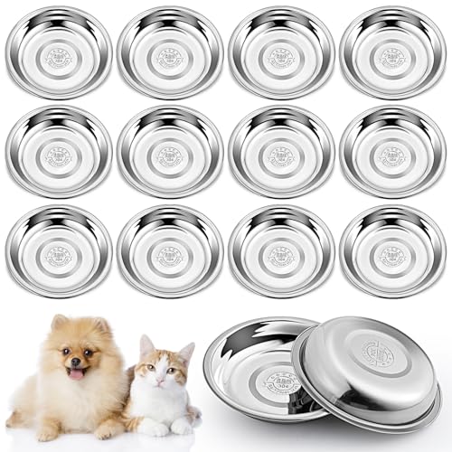 12 x Edelstahl-Katzennäpfe (14 cm) von Bgtecho