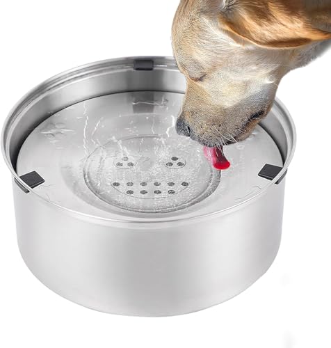 Bhina 1 L Wassernapf Hund Ohne Sabbern Edelstahl Trinknapf Hund Anti Schlabber, Kein Auslaufen, Auslaufsicher, rutschfest, Anti Schlabber Wassernapf Schwimmender Napf für Haustiere, Spülmaschinenfest Bhina 1 L Wassernapf Hund Ohne Sabbern Edelstahl Trinknapf Hund Anti Schlabber, Kein Auslaufen, Auslaufsicher, rutschfest, Anti Schlabber Wassernapf Schwimmender Napf für Haustiere, Spülmaschinenfest von Bhina