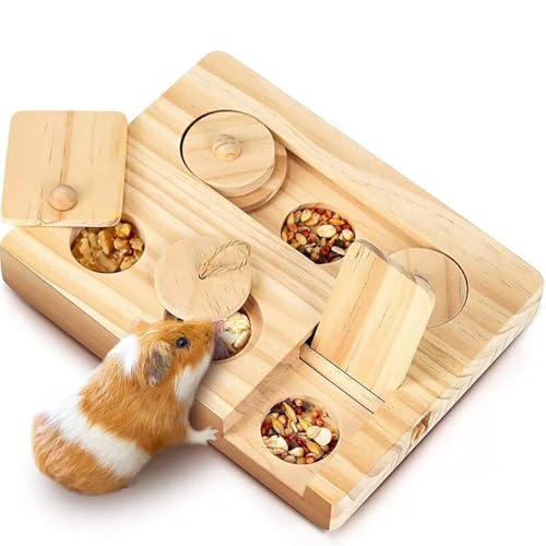 Bhina Hamster Spielzeug, 6 In 1 Kaninchen Spielzeug Holz Meerschweinchen Spielzeug, Kleintierspielzeug Holzspielzeug Hamster Zubehör für Hamster, Meerschweinchen, Chinchillas, Kaninchen, Zwerghamster Bhina Hamster Spielzeug, 6 In 1 Kaninchen Spielzeug Holz Meerschweinchen Spielzeug, Kleintierspielzeug Holzspielzeug Hamster Zubehör für Hamster, Meerschweinchen, Chinchillas, Kaninchen, Zwerghamster von Bhina