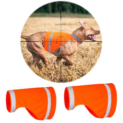 2 Stück Blaze Orange Hundeweste, Reflektorweste für die Jagd, Hohe Sichtbarkeit Hundesicherheitsweste, Weiche & Verstellbare Reflektierende Hundejacke für Spaziergänge und Jagd, Dog Hunting Vest - S von BiPawTi
