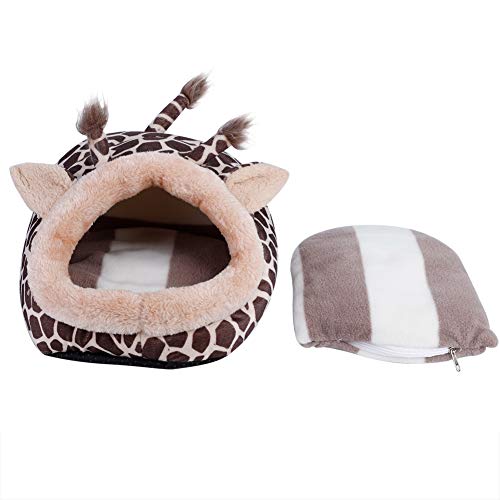 Süße Giraffe-förmige PP Baumwolle Haustiere Pad Bett Matte Zwinger für Hängematte Hamster Rat warm zu halten von Shanrya