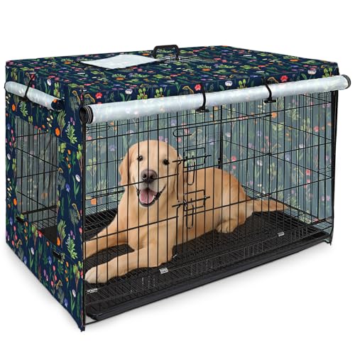 Bienbee Abdeckung für Hundekäfige, winddicht, 121,9 cm, atmungsaktiv, doppelseitiger Reißverschluss, Hundekäfigabdeckung für Draht-Hundekäfig, Schutz für drinnen und draußen Bienbee Abdeckung für Hundekäfige, winddicht, 121,9 cm, atmungsaktiv, doppelseitiger Reißverschluss, Hundekäfigabdeckung für Draht-Hundekäfig, Schutz für drinnen und draußen von Bienbee