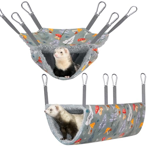 Bienbee Frettchen-/Ratten-Hängematten-Set für Käfig, waschbar, Meerschweinchen, Versteck, Bett, weiche Kleintier-Hängematte, Tunnel, Spielzeug, Frettchen, Käfigzubehör für Igel, Zuckergleiter Bienbee Frettchen-/Ratten-Hängematten-Set für Käfig, waschbar, Meerschweinchen, Versteck, Bett, weiche Kleintier-Hängematte, Tunnel, Spielzeug, Frettchen, Käfigzubehör für Igel, Zuckergleiter von Bienbee