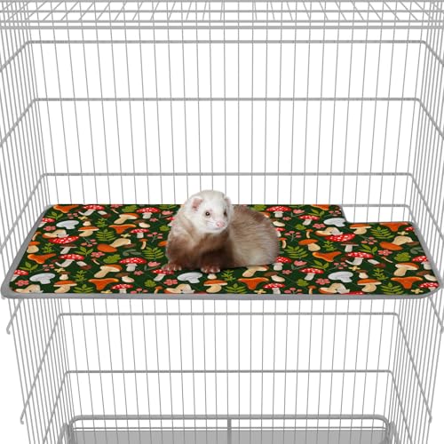 Bienbee Frettchenkäfig-Set für Frettchen, Nation und Tiere, wasserdicht, Frettchen, Käfigzubehör für Kleintiere, Ratten, Chinchillas, Igel, Frettchen (grüner Pilz, obere Pfanneneinlage) von Bienbee