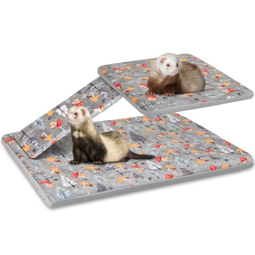 Bienbee Frettchenkäfig-Set für Frettchen-Nation und Tier-Nation-Käfig, wasserdichtes Frettchen-Käfig-Zubehör für Kleintiere, Ratten, Chinchillas, Igel, Frettchen (grauer Pilz, Einzelkombi) von Bienbee