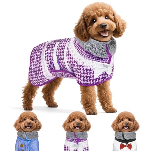 Bienbee Hunde-Bademantel zum Trocknen von Hunden, schnell trocknender Hundemantel nach dem Baden, super saugfähiges Hundehandtuch, niedliche Kleidung, Pyjama, Mantel, Lila, Größe S Bienbee Hunde-Bademantel zum Trocknen von Hunden, schnell trocknender Hundemantel nach dem Baden, super saugfähiges Hundehandtuch, niedliche Kleidung, Pyjama, Mantel, Lila, Größe S von Bienbee