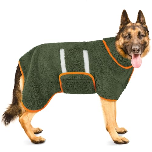 Bienbee Hundebademantel, schnell trocknend, super saugfähig, für nach dem Baden, warmes Handtuch, Hundebadzubehör, Dunkelgrün, Größe XXL Bienbee Hundebademantel, schnell trocknend, super saugfähig, für nach dem Baden, warmes Handtuch, Hundebadzubehör, Dunkelgrün, Größe XXL von Bienbee