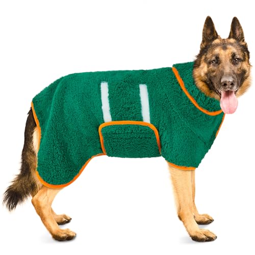 Bienbee Hundebademantel, schnell trocknend, super saugfähig, für nach dem Baden, warmes Handtuch, Hundebadzubehör, Dunkelgrün, Größe XXL Bienbee Hundebademantel, schnell trocknend, super saugfähig, für nach dem Baden, warmes Handtuch, Hundebadzubehör, Dunkelgrün, Größe XXL von Bienbee