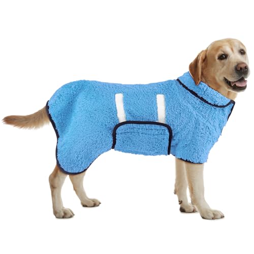Bienbee Hundebademantel, schnell trocknend, super saugfähig, für nach dem Baden, warmes Handtuch, Hundebadzubehör, Hellblau, Größe L Bienbee Hundebademantel, schnell trocknend, super saugfähig, für nach dem Baden, warmes Handtuch, Hundebadzubehör, Hellblau, Größe L von Bienbee