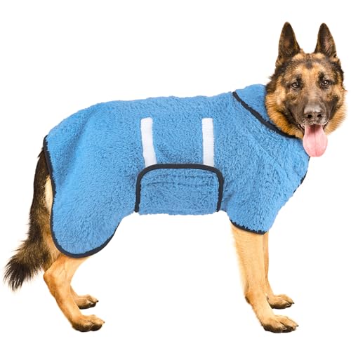Bienbee Hundebademantel, schnell trocknend, super saugfähig, für nach dem Baden, warmes Handtuch, Hundebadzubehör, Hellblau, Größe XXL Bienbee Hundebademantel, schnell trocknend, super saugfähig, für nach dem Baden, warmes Handtuch, Hundebadzubehör, Hellblau, Größe XXL von Bienbee