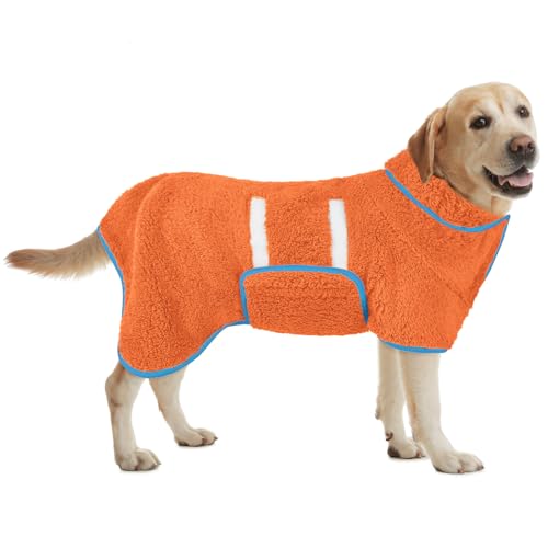 Bienbee Hundebademantel, schnell trocknend, super saugfähig, für nach dem Baden, warmes Handtuch, Hundebadzubehör, Orange, Größe L Bienbee Hundebademantel, schnell trocknend, super saugfähig, für nach dem Baden, warmes Handtuch, Hundebadzubehör, Orange, Größe L von Bienbee