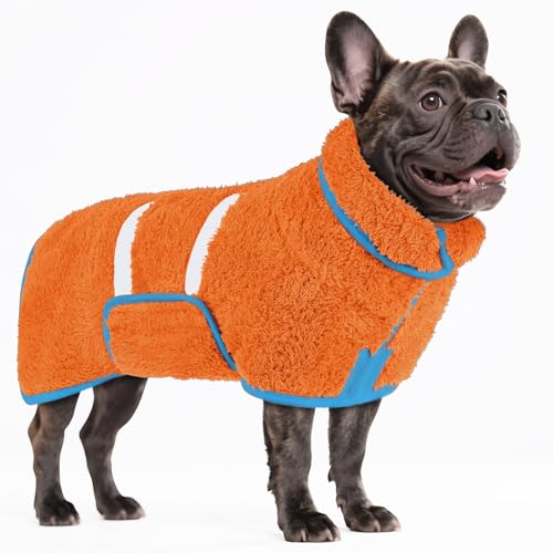 Bienbee Hundebademantel, schnell trocknend, super saugfähig, für nach dem Baden, warmes Handtuch, Hundebadzubehör, Orange, Größe M Bienbee Hundebademantel, schnell trocknend, super saugfähig, für nach dem Baden, warmes Handtuch, Hundebadzubehör, Orange, Größe M von Bienbee