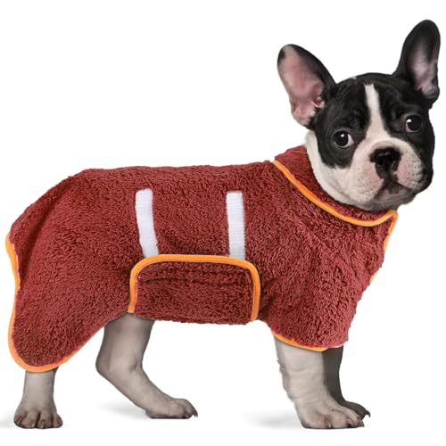 Bienbee Hundebademantel, schnell trocknend, super saugfähig, für nach dem Baden, warmes Handtuch, Hundebadzubehör, Rot, Größe M Bienbee Hundebademantel, schnell trocknend, super saugfähig, für nach dem Baden, warmes Handtuch, Hundebadzubehör, Rot, Größe M von Bienbee