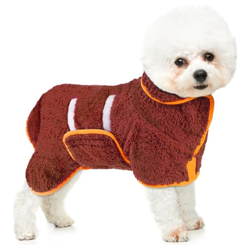Bienbee Hundebademantel, schnell trocknend, super saugfähig, für nach dem Baden, warmes Handtuch, Hundebadzubehör, Rot, Größe S Bienbee Hundebademantel, schnell trocknend, super saugfähig, für nach dem Baden, warmes Handtuch, Hundebadzubehör, Rot, Größe S von Bienbee