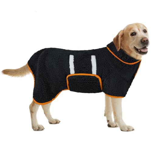 Bienbee Hundebademantel, schnell trocknend, super saugfähig, für nach dem Baden, warmes Handtuch, Hundebadzubehör, Schwarz, Größe L Bienbee Hundebademantel, schnell trocknend, super saugfähig, für nach dem Baden, warmes Handtuch, Hundebadzubehör, Schwarz, Größe L von Bienbee