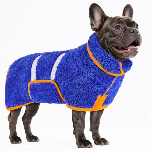 Bienbee Hundebademantel, schnell trocknend, super saugfähig, nach dem Baden, warmes Handtuch, Hundebadzubehör, Dunkelblau, Größe M Bienbee Hundebademantel, schnell trocknend, super saugfähig, nach dem Baden, warmes Handtuch, Hundebadzubehör, Dunkelblau, Größe M von Bienbee