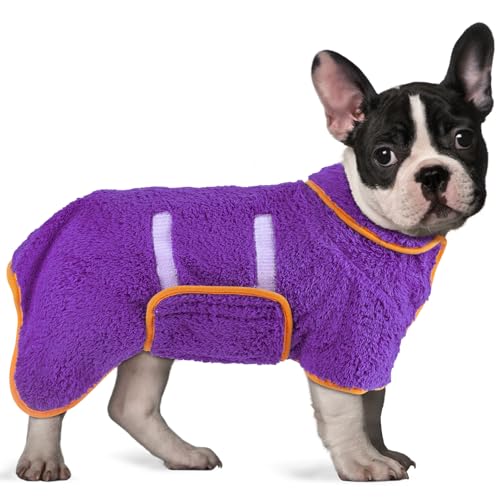 Bienbee Hundebademantel, schnell trocknend, super saugfähig, nach dem Baden, warmes Handtuch, Hundebadzubehör, Dunkelviolett, Größe M Bienbee Hundebademantel, schnell trocknend, super saugfähig, nach dem Baden, warmes Handtuch, Hundebadzubehör, Dunkelviolett, Größe M von Bienbee