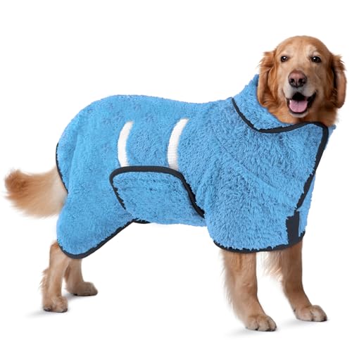 Bienbee Hundebademantel, schnell trocknend, super saugfähig, nach dem Baden, warmes Handtuch, Hundebadzubehör, Hellblau, Größe XL Bienbee Hundebademantel, schnell trocknend, super saugfähig, nach dem Baden, warmes Handtuch, Hundebadzubehör, Hellblau, Größe XL von Bienbee