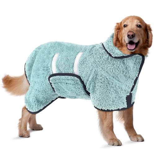 Bienbee Hundebademantel, schnell trocknend, super saugfähig, nach dem Baden, warmes Handtuch, Hundebadzubehör, Hellgrün, Größe XL Bienbee Hundebademantel, schnell trocknend, super saugfähig, nach dem Baden, warmes Handtuch, Hundebadzubehör, Hellgrün, Größe XL von Bienbee