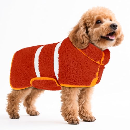 Bienbee Hundebademantel, schnell trocknend, super saugfähig, nach dem Baden, warmes Handtuch, Hundebadzubehör, Hellrot, Größe S Bienbee Hundebademantel, schnell trocknend, super saugfähig, nach dem Baden, warmes Handtuch, Hundebadzubehör, Hellrot, Größe S von Bienbee