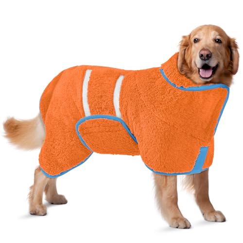 Bienbee Hundebademantel, schnell trocknend, super saugfähig, nach dem Baden, warmes Handtuch, Hundebadzubehör, Orange, Größe XL Bienbee Hundebademantel, schnell trocknend, super saugfähig, nach dem Baden, warmes Handtuch, Hundebadzubehör, Orange, Größe XL von Bienbee