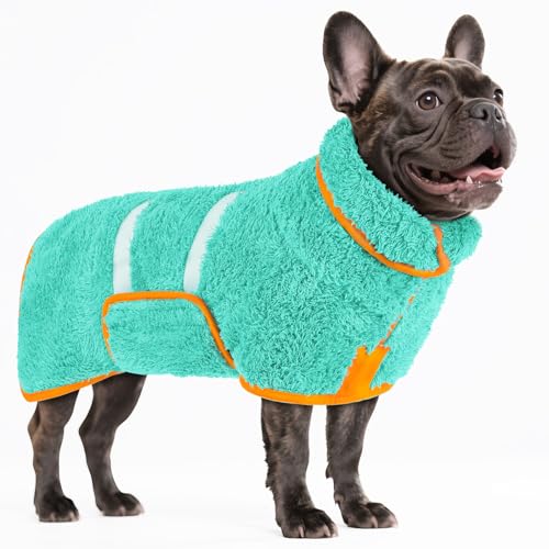Bienbee Hundebademantel, schnell trocknend, super saugfähig, nach dem Baden, warmes Handtuch, Hundebadzubehör, Seegrün, Größe M Bienbee Hundebademantel, schnell trocknend, super saugfähig, nach dem Baden, warmes Handtuch, Hundebadzubehör, Seegrün, Größe M von Bienbee