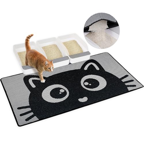 Bienbee Jumbo-Katzenklo Matte, 116,8 x 68,6 cm, doppellagig, reduziert Verfolgung und hält Böden sauber, Größe XL, Schwarz Bienbee Jumbo-Katzenklo Matte, 116,8 x 68,6 cm, doppellagig, reduziert Verfolgung und hält Böden sauber, Größe XL, Schwarz von Bienbee