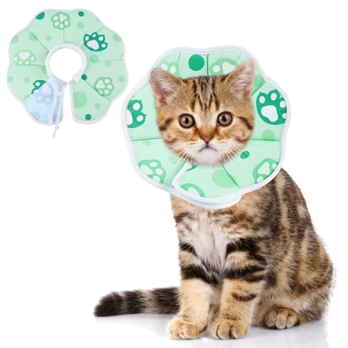 Bienbee Katzenkegel-Halsband, weiche Katzenkegel, Katzenerholungshalsbänder & Kegel, verstellbarer weicher Kegel für Katzen, leichtes E-Halsband für Katzen, Kätzchen, Welpen von Bienbee
