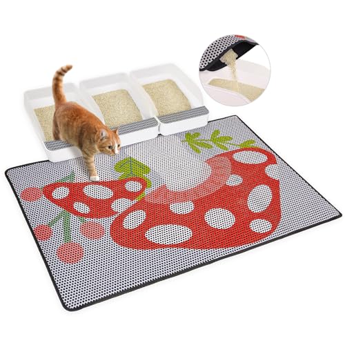 Bienbee Katzenstreu-Matte, 116,8 x 68,6 cm, Jumbo-Klo Matte, doppellagig, reduziert Verfolgung und hält Böden sauber, Pilz, Größe XL Bienbee Katzenstreu-Matte, 116,8 x 68,6 cm, Jumbo-Klo Matte, doppellagig, reduziert Verfolgung und hält Böden sauber, Pilz, Größe XL von Bienbee