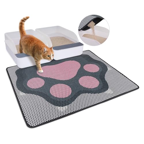 Bienbee Katzenstreu-Matte, 76,2 x 61 cm, doppellagige Katzenstreu-Matte mit rutschfester Gummiunterseite, urin- und wasserdicht, hält Böden sauber, Katzenkralle, Größe L Bienbee Katzenstreu-Matte, 76,2 x 61 cm, doppellagige Katzenstreu-Matte mit rutschfester Gummiunterseite, urin- und wasserdicht, hält Böden sauber, Katzenkralle, Größe L von Bienbee