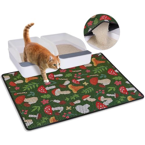 Bienbee Katzenstreumatte, 76,2 x 61 cm, doppellagig, reduziert die Verfolgung und hält Böden sauber, Dschungelpilz, Größe L Bienbee Katzenstreumatte, 76,2 x 61 cm, doppellagig, reduziert die Verfolgung und hält Böden sauber, Dschungelpilz, Größe L von Bienbee