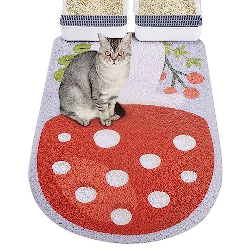 Bienbee Katzentoilettenmatte, 85,1 x 57,1 cm, Katzenstreumatte, leicht zu reinigen, Katzentoilettenmatte mit Boden, einzigartiges Grafikdesign, Katzenmatten für Streu, Pilz, L Bienbee Katzentoilettenmatte, 85,1 x 57,1 cm, Katzenstreumatte, leicht zu reinigen, Katzentoilettenmatte mit Boden, einzigartiges Grafikdesign, Katzenmatten für Streu, Pilz, L von Bienbee