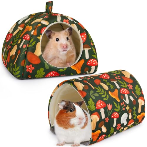 Bienbee Meerschweinchen Versteck Waschbar Meerschweinchen Tunnel Set 2 Pack Meerschweinchen Spielzeug Meerschweinchen Käfig Zubehör für Kleintier Maus Hamster Igel Ratten Grüner Pilz Bienbee Meerschweinchen Versteck Waschbar Meerschweinchen Tunnel Set 2 Pack Meerschweinchen Spielzeug Meerschweinchen Käfig Zubehör für Kleintier Maus Hamster Igel Ratten Grüner Pilz von Bienbee
