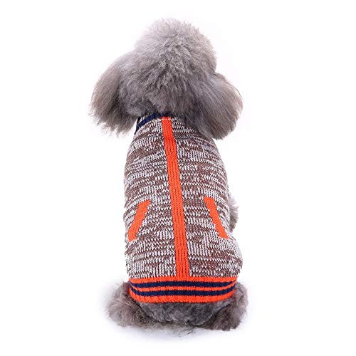 Bienwwow Hundepullover, warm, Winterkleidung, weicher Mantel für kleine und mittelgroße Hunde, Größe XXL, MYD81 Grau von Bienwwow
